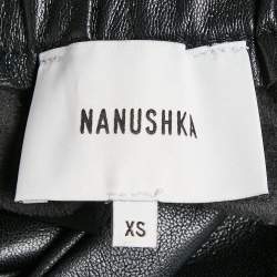 Nanushka Black Faux Leather Mini Skirt XS