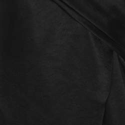 Nanushka Black Satin Twisted Neck Dress S