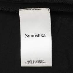 Nanushka Black Satin Twisted Neck Dress S