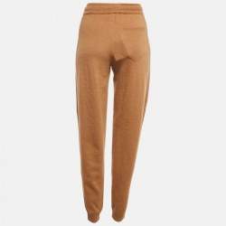 Pre Owned Nanushka Camel Wool Knitted Ella Track Pants XS