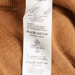 Pre Owned Nanushka Camel Wool Knitted Ella Track Pants XS