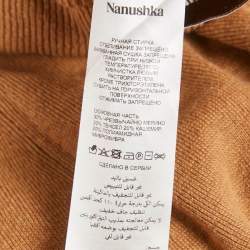 Pre Owned Nanushka Camel Wool Knitted Ella Track Pants XS