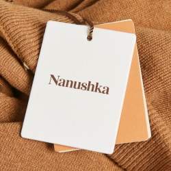 Pre Owned Nanushka Camel Wool Knitted Ella Track Pants XS