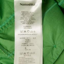 Pre Owned Nanushka Green Poplin Halter Neck Detail Tami Top S
