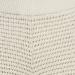Pre Owned Nanushka Off White Crochet Knit Bazia Slim Trousers M