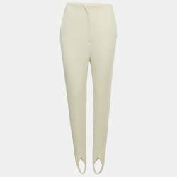 Pre Owned Nanushka Cream Jersey Darby Stirrup Leggings XS 
