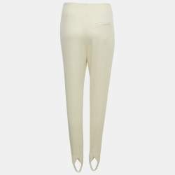 Pre Owned Nanushka Cream Jersey Darby Stirrup Leggings XS 