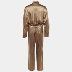 Pre Owned Nanushka Brown Stain Odella Jumpsuit M