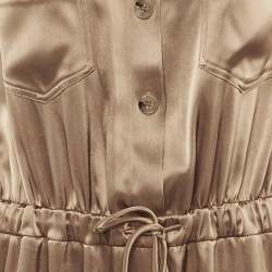 Pre Owned Nanushka Brown Stain Odella Jumpsuit M