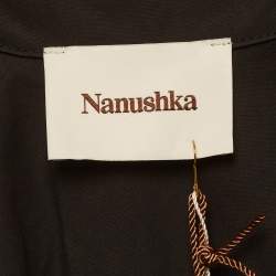 Pre Owned Nanushka Fabienne Black Cotton Wide Leg Jumpsuit S