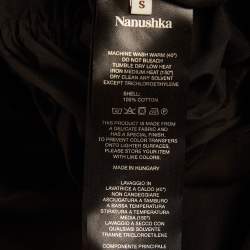 Pre Owned Nanushka Fabienne Black Cotton Wide Leg Jumpsuit S