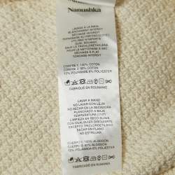 Pre Owned Nanushka Off White Crochet Knit Polo T-Shirt M