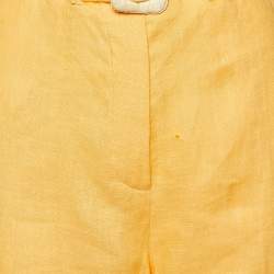 Nanushka Orange Linen Wide Leg Trousers M
