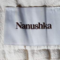 Pre Owned Nanushka Cream Cotton Randi Fringed Wrap Skirt M