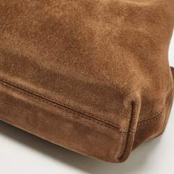 Nanushka Brown Suede The Gather Bucket Bag
