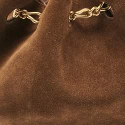Nanushka Brown Suede The Gather Bucket Bag