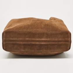 Nanushka Brown Suede The Gather Bucket Bag