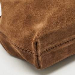 Nanushka Brown Suede The Gather Bucket Bag