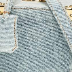 Pre Owned Natasha Zinko Blue Denim Box Crossbody Bag