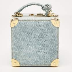 Pre Owned Natasha Zinko Blue Denim Box Crossbody Bag