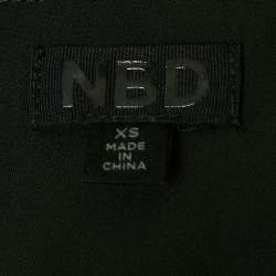 Pre Owned فستان إن بي دي أسود جورجيت مكشكش بدون أكمام سيلينا طويل صغير