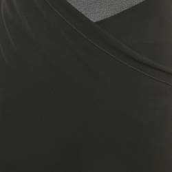 Pre Owned فستان إن بي دي أسود جورجيت مكشكش بدون أكمام سيلينا طويل صغير