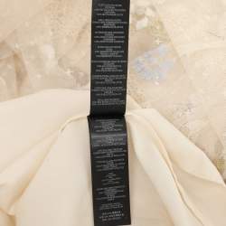 Needle & Thread Cream Mesh Shimmer Primrose Gown Dress S
