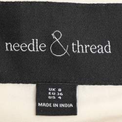 Needle & Thread Cream Mesh Shimmer Primrose Gown Dress S