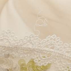 Needle & Thread Cream Mesh Shimmer Primrose Gown Dress S