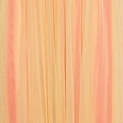 Pre Owned تنورة نيدل آند ثريد تول أصفر/وردي ثنائي اللون مقاس صغير (سمول)