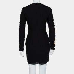 مملوكة مسبقًا Needle & Thread Black Crepe Spring Sequin Floral Mini Dress M