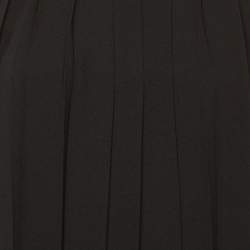 مملوكة مسبقًا فستان ماكسي نيل باريت كريب مطوي أسود مقاس كبير - لارج