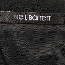 مملوكة مسبقًا فستان ماكسي نيل باريت كريب مطوي أسود مقاس كبير - لارج