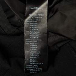 مملوكة مسبقًا فستان ماكسي نيل باريت كريب مطوي أسود مقاس كبير - لارج