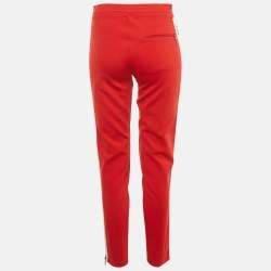 مملوكة مسبقًا Neil Barrett Red Jersey Super Skinny Fit Track Pants S