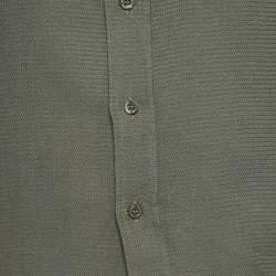 Neil Barrett Olive Green Cotton Military Shirt M