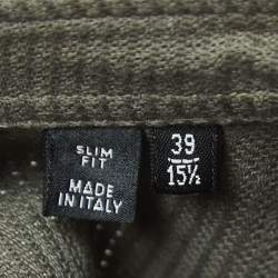 Neil Barrett Olive Green Cotton Military Shirt M