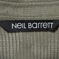 Neil Barrett Olive Green Cotton Military Shirt M