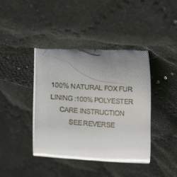 Pre Owned جاكيت نيلي ستوديو فرو ثعلب وردي مقاس متوسط - ميديم