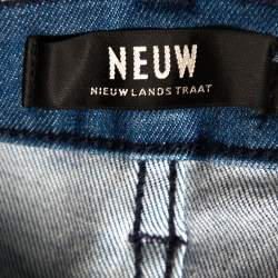 Neuw Blue Denim High Waist Skinny Distressed Marilyn Jeans M