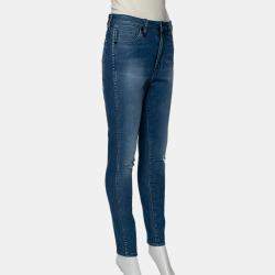 Neuw Blue Denim High Waist Skinny Distressed Marilyn Jeans M