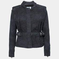 IRO Navy Blue Cotton Jacquard Oleg Jacket M