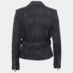 IRO Navy Blue Cotton Jacquard Oleg Jacket M