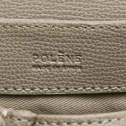 Pre Owned Polene Grey Leather Numéro Un Nano Top Handle Bag