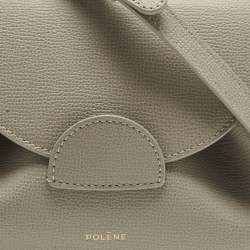 Pre Owned Polene Grey Leather Numéro Un Nano Top Handle Bag