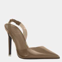 Black Suede Studio x Caroline Stanbury Fendi Leather / PVC Raina Pumps Size 37