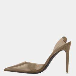 Black Suede Studio x Caroline Stanbury Fendi Leather / PVC Raina Pumps Size 37