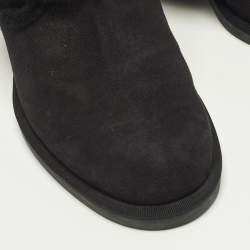 Pre Owned Nicholas Kirkwood Casati Size 37 Black Suede Ankle Length Boots