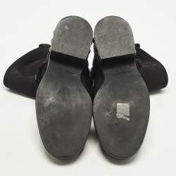 Pre Owned Nicholas Kirkwood Casati Size 37 Black Suede Ankle Length Boots