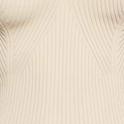 Nicholas Beige Rib Knit Cage Rings Jules Dress S